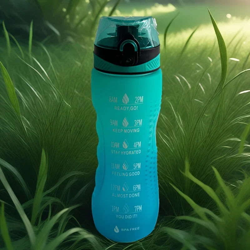 1 قطعة 750 مللي زجاجة مياه رياضية منبثقة بيد واحدة في الهواء الطلق كوب ماء بلاستيكي للفتيات زجاجة شرب