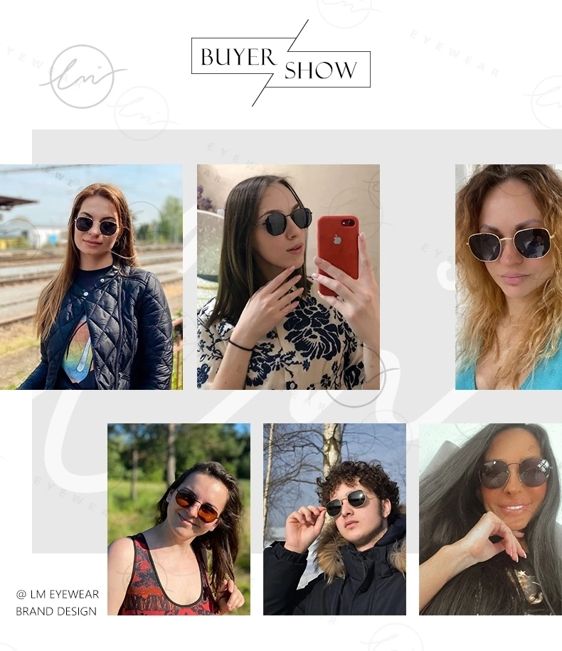 Lm Vintage ultraleichte Legierung kleine Rahmen Sonnenbrille Männer polarisierte Frauen trend ige Spiegel gläser Unisex UV400 Shades Gafas de Sol – Detail 2