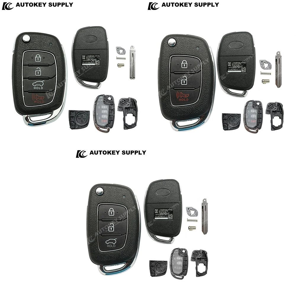 

AutokeySupply For New RemoteFlip Key Shell 2+1/3/3+1 Button