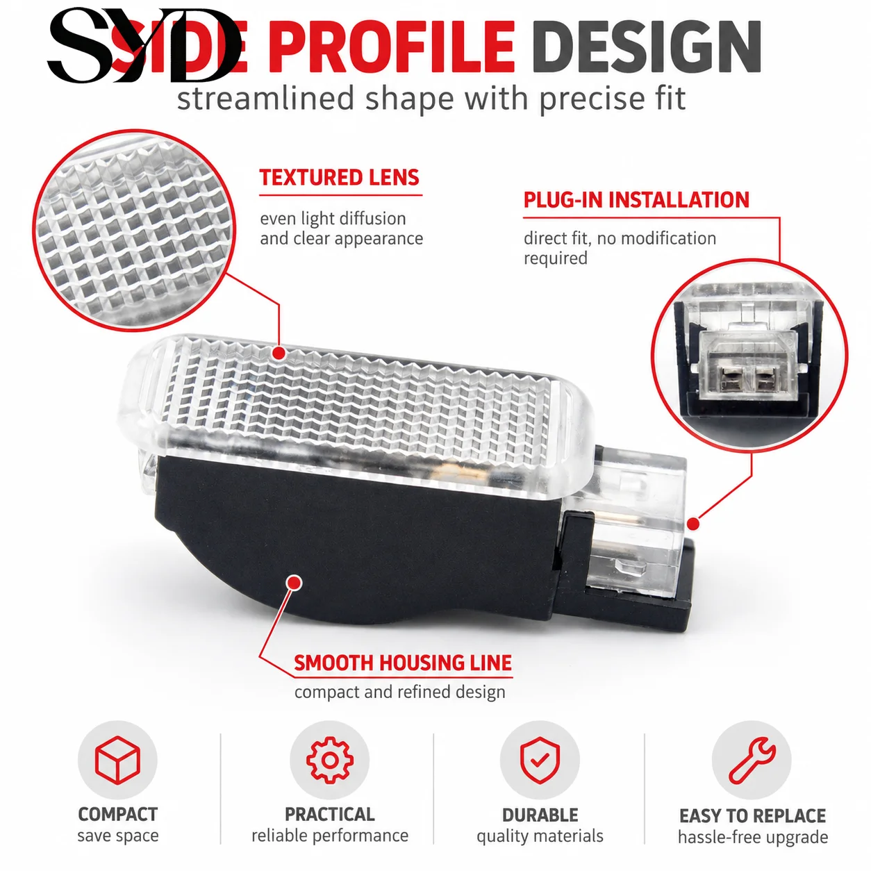 Glove Box Luggage Compartment Interior Courtesy Lamp OE 3B0947415B Trunk Storage Light For VW Golf Audi Skoda