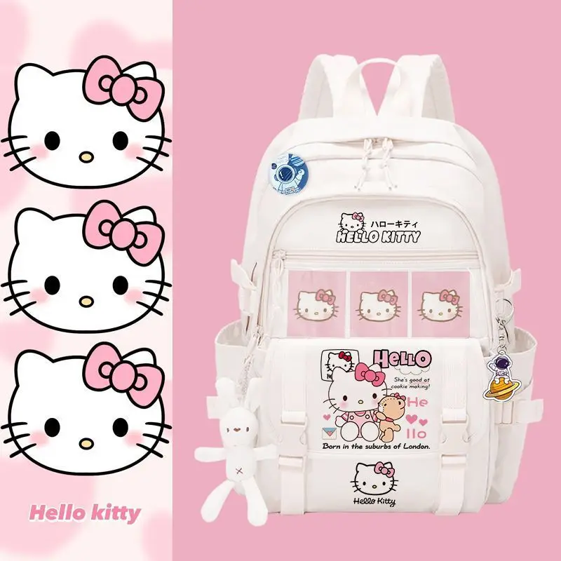 Miniso Sanrio Hellokitty Korean Backpack Large Capacity Backpack mochilas para niñas kindergarten