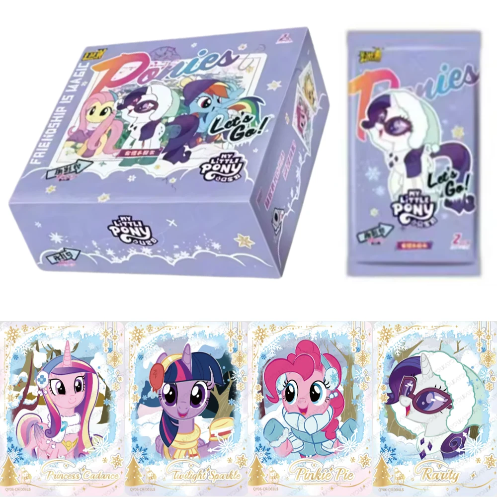 KAYOU بلدي ليتل المهر بطاقة متعة الفيلم حزمة نافذة ملونة تجميد الإطار بطاقة الصداقة إلى الأبد أنيمي تحصيل بطاقة اللعب الهدايا