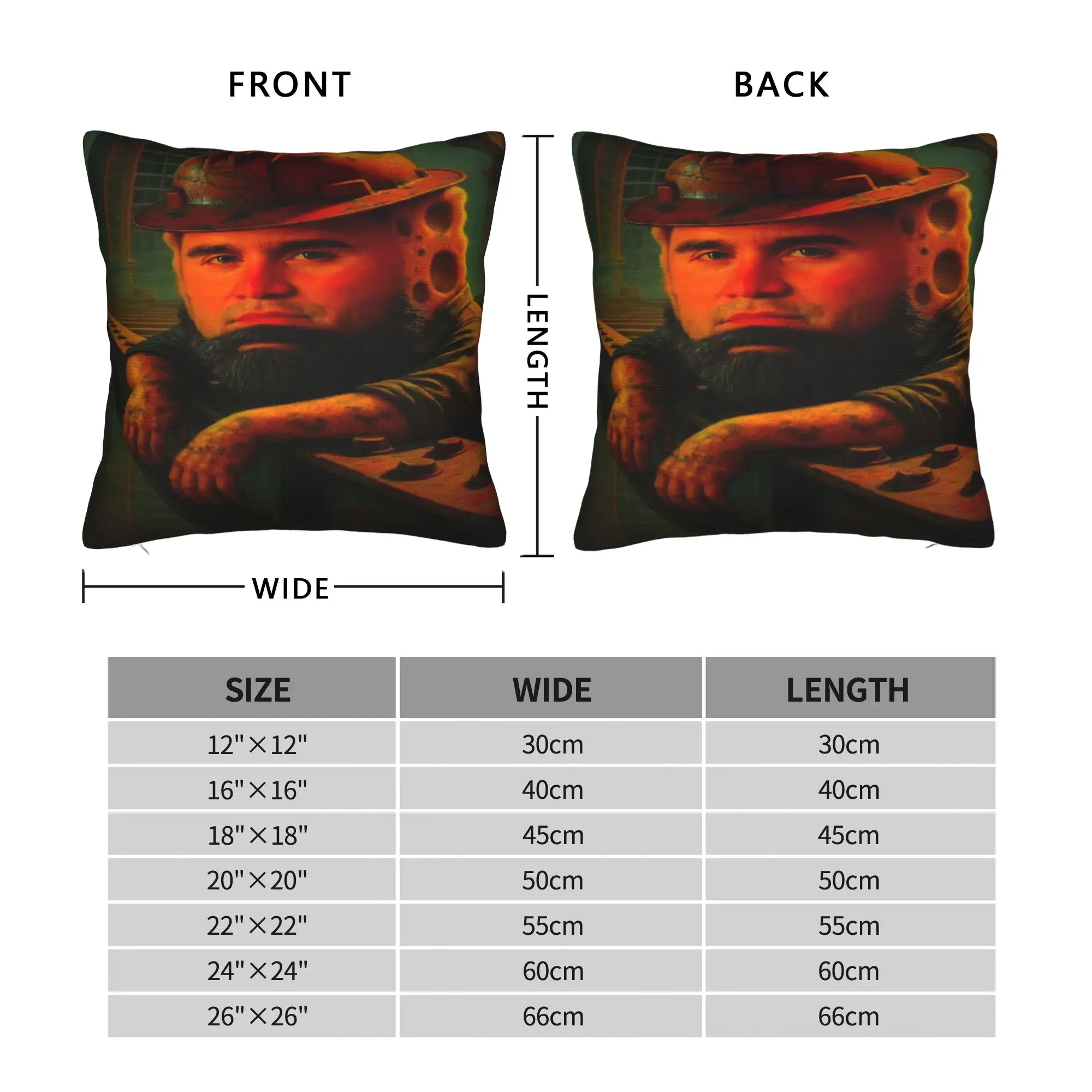Charlie Kirk Miner Pillow Case  Comfy Pillow Cover For Sofa Car Home Decor Funny Cushion Cover