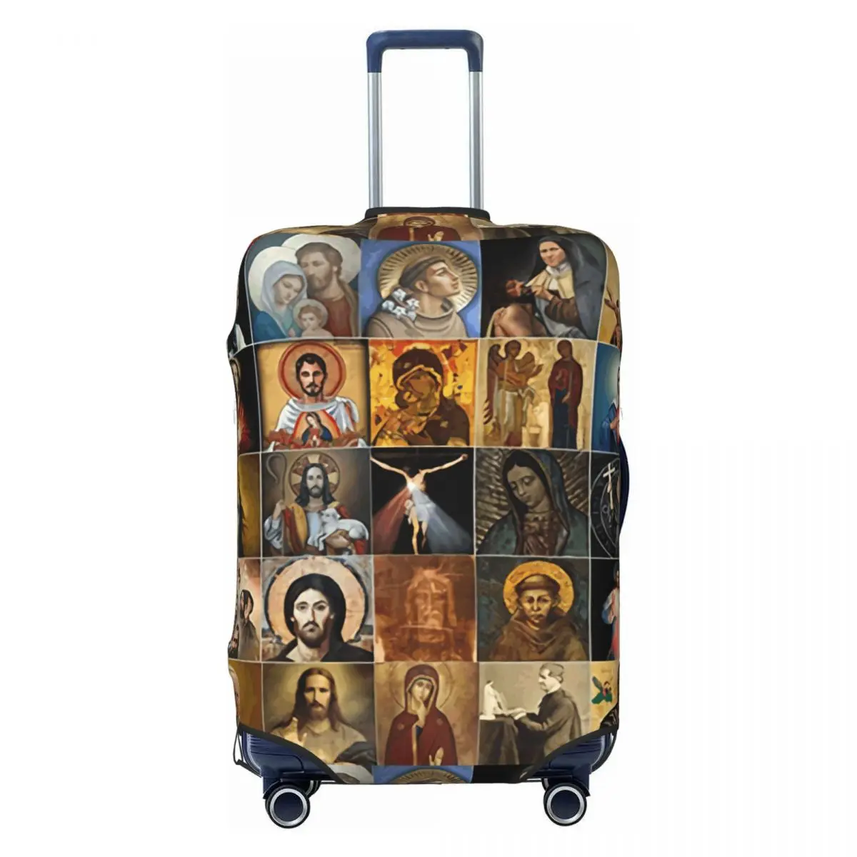 

Чехол для чемодана с изображением святых, Иисуса и Марии, милый защитный чехол для чемодана, подходит для чемоданов 18-32 дюймов