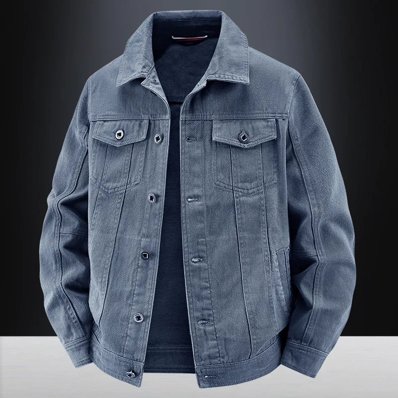 

Men's Casual Fashionable Long-Sleeved Denim Jacket Pure Cotton Spring Autumn 2025 New Arrival