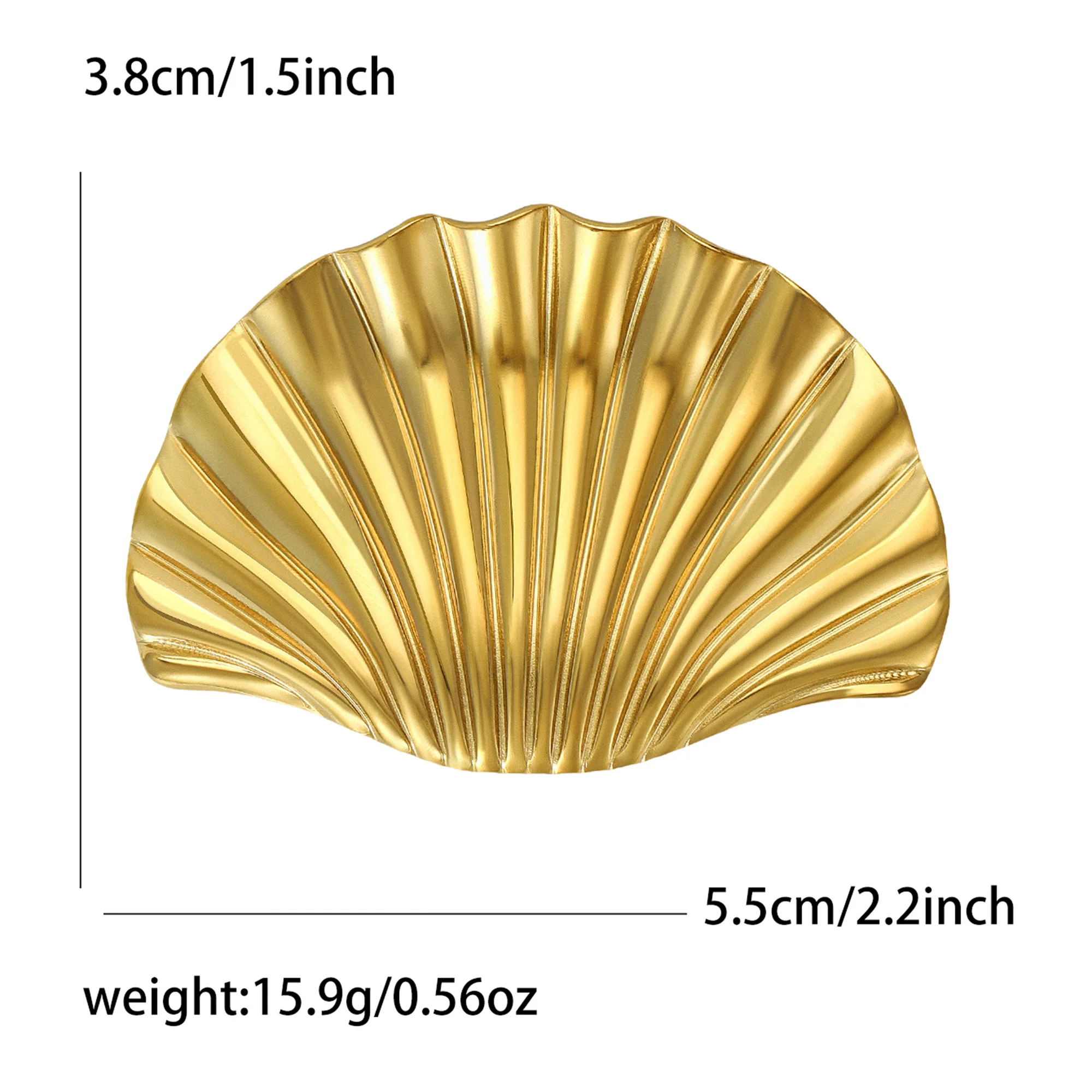 Stilvolle Edelstahl-Muschelbroschen für Frauen Meereslebewesen-Anstecknadeln Freundesgeschenke für Veranstaltungen und Partys Neue Schmuck-Dekorations-Accessoires – Detail 3