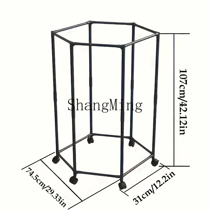 CL Hexagonal rotating clothes hanger, self-supporting vertical clothing hanger, suitable for laundry rooms and home storage