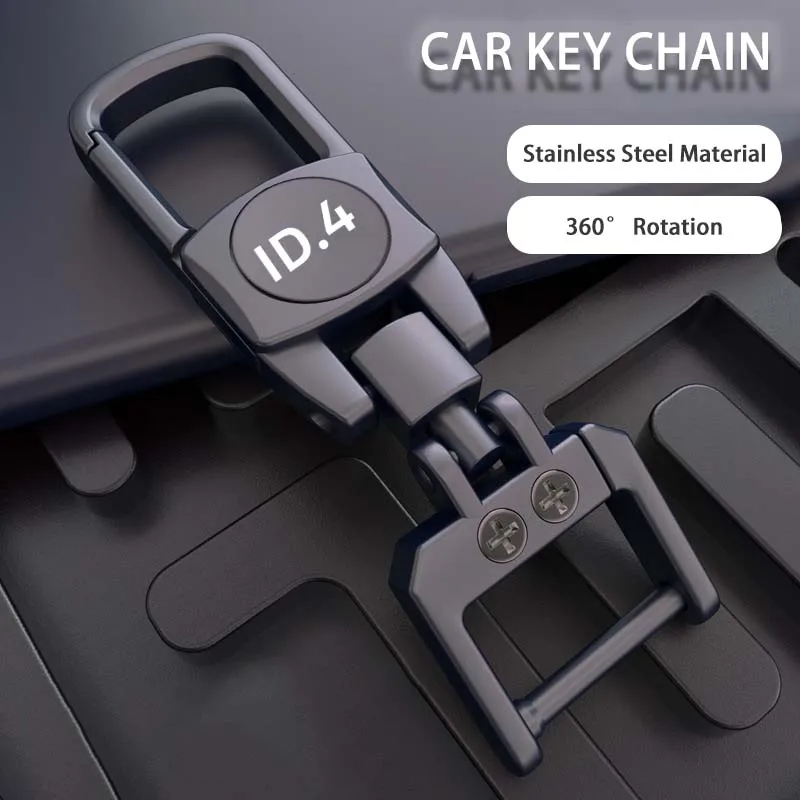 Metal Key Chain keychain Pendant  Ring Key Bag key holder For VW ID4 X ID 4 ID4 CROZZ  Logo 2022 2023 2024 Accessories Carplay