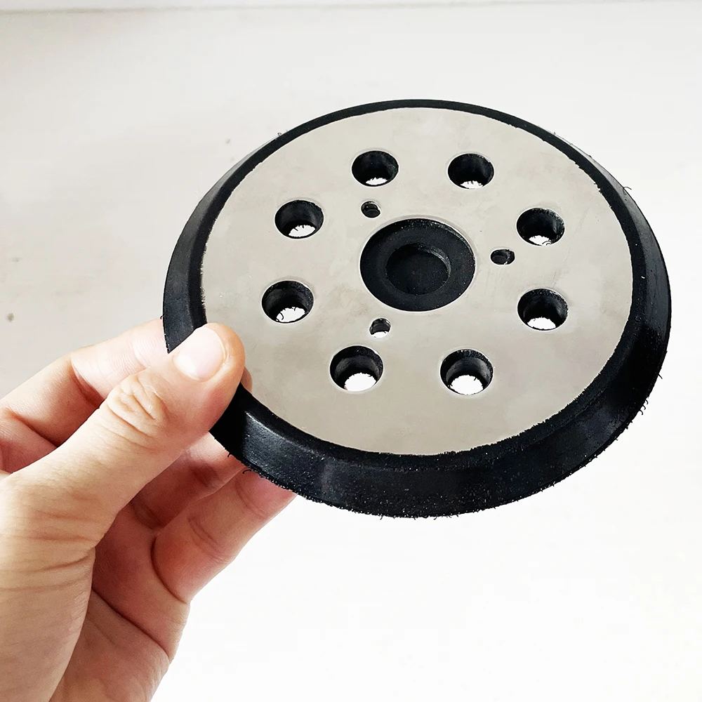 5 Inch 125Mm Schuurmachine Pad 8 Gaten 3/4 Nagels Ondersteuning Schuurschijf Pad Haak Lus Schuurpads Voor Polijsten Van Elektrische Orbitale Schuurmachines