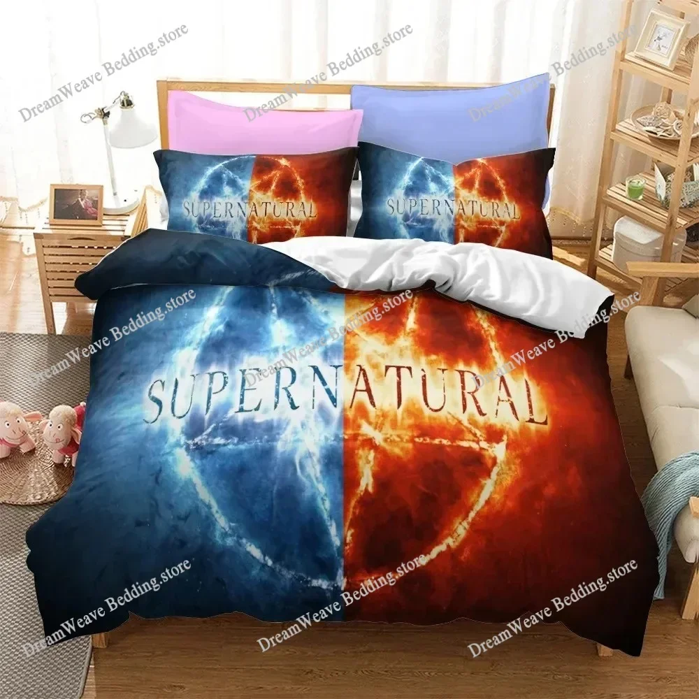 Popular TV Show Supernatural Bedding Set Comforter 3D Print Luxury Duvet Cover Set Luxury Gift Decor Queen King Single Size963