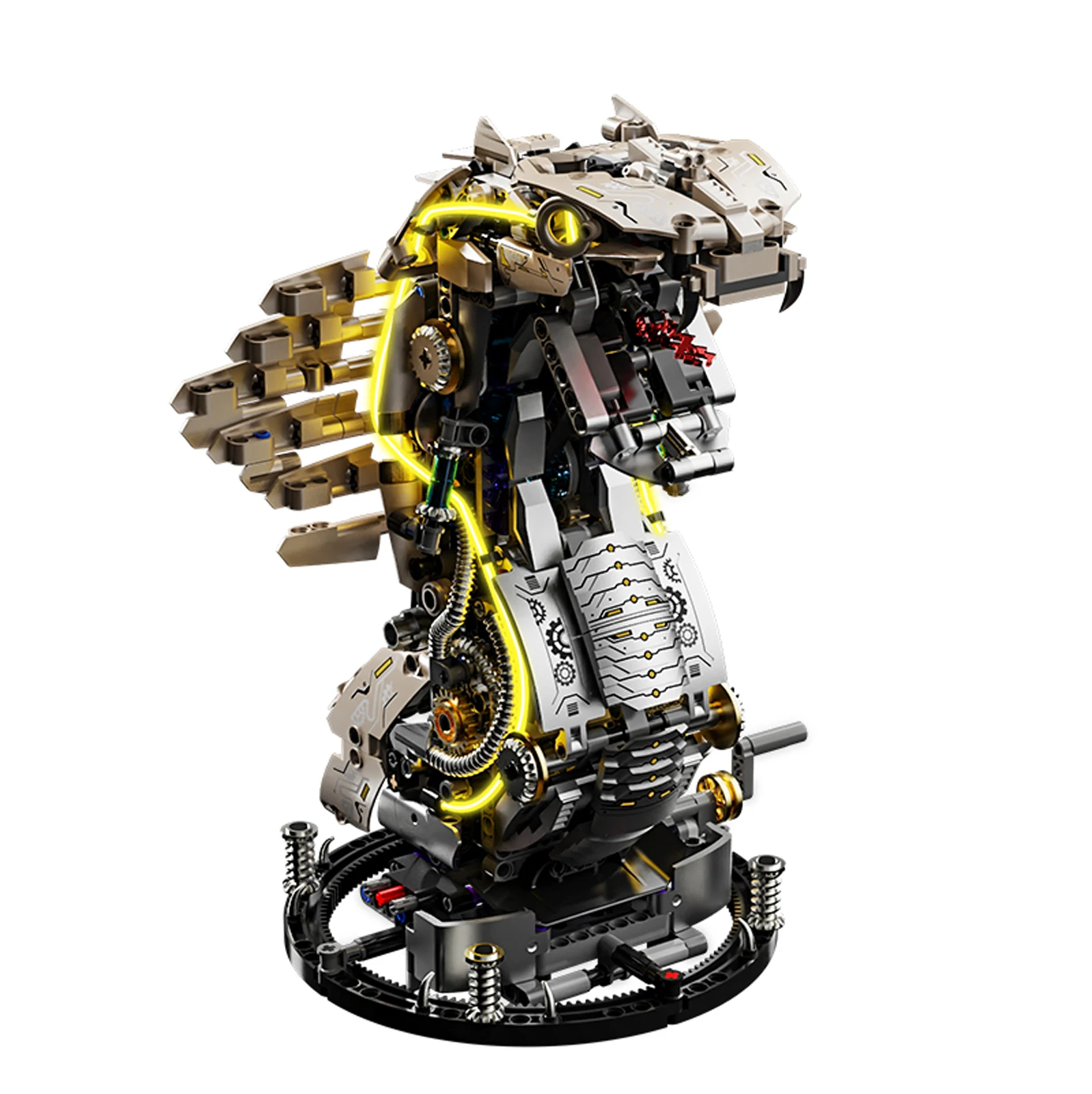 

13095 1296pcs Small-Scale Construction Blocks DIY Cobra Robot Model Creative Toy