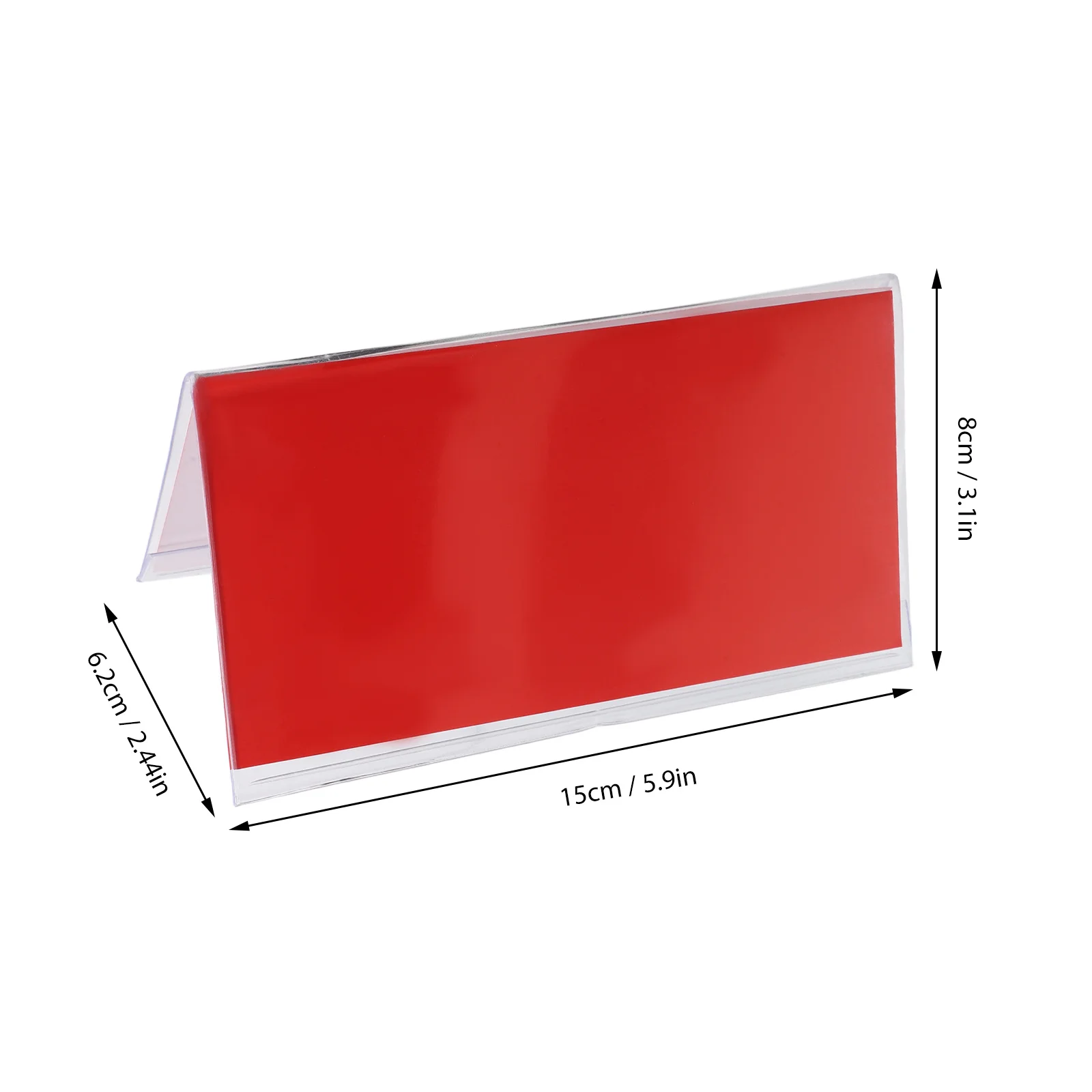 10Pcs Clear Double Sided Desk Name Plates Plastic Triangular Sign Holders for Student Table Display Office School Conference