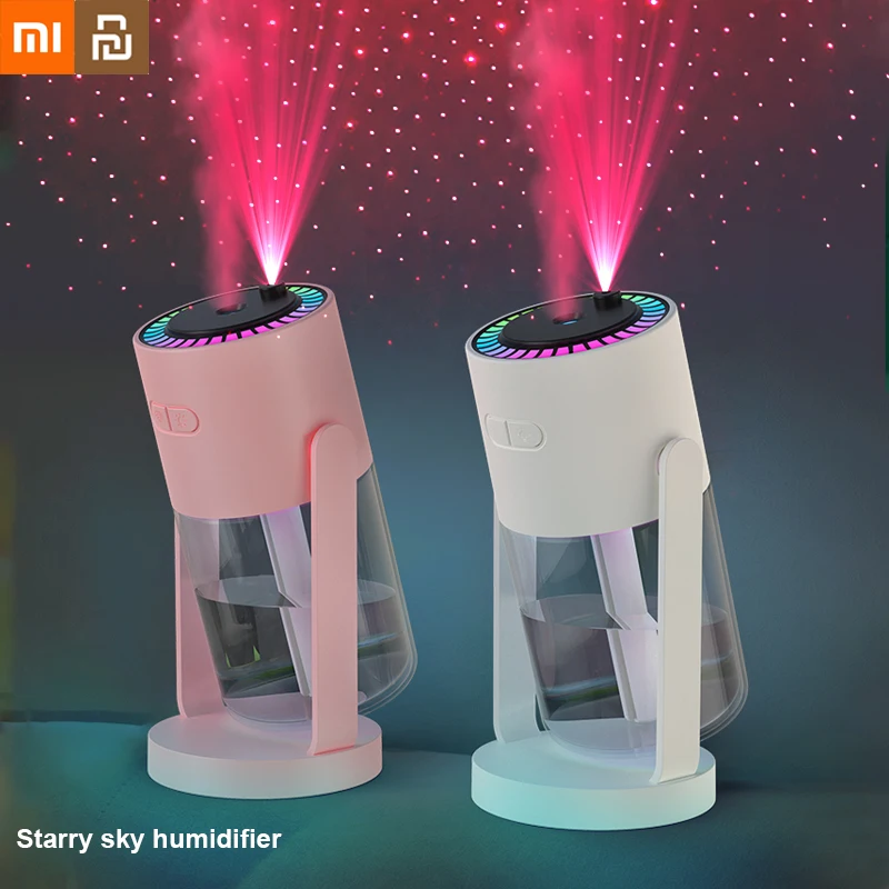 

Xiaomi Youpin New Portable Rotating Humidifier USB Air Humidifier Silent Atomizer With Projection Lights Colorful Ambient Light