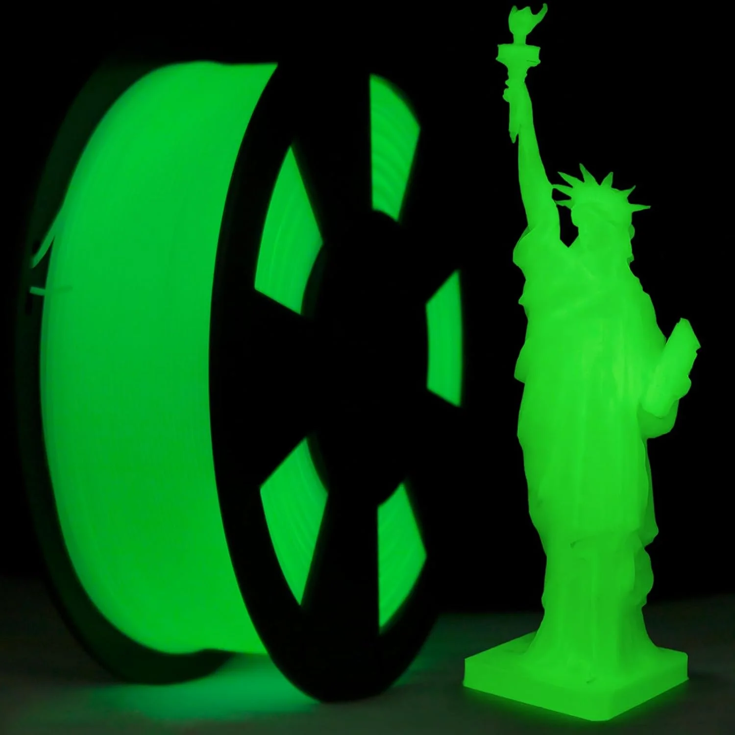 

Glow in the Dark PLA 3D Printer Filament 1.75mm Bundle Green Dimensional Accuracy +/- 0.03mm 250g for 3D Printing