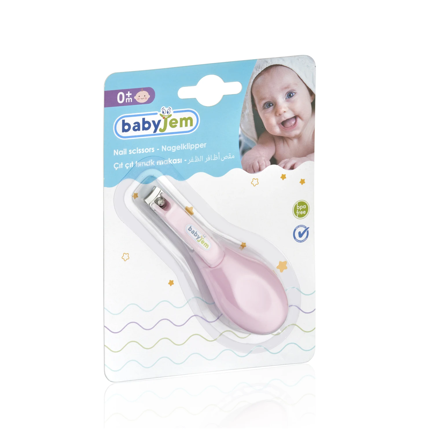 Pink color baby nail clipper