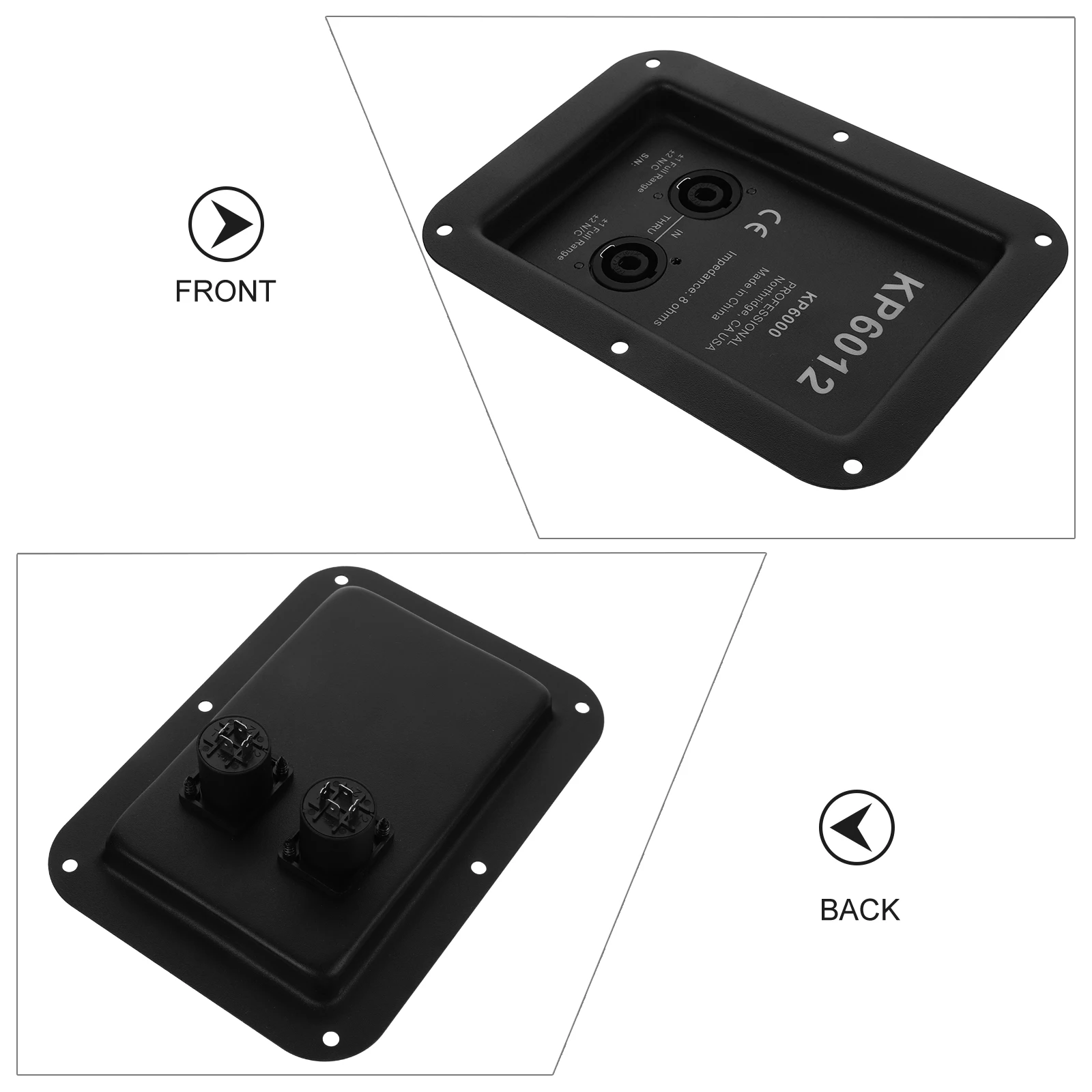 

2 pcs Speaker Accessories Iron Terminal Board Durable Audio Binding Post Cup Connector Easy Connection Wiring Panel For