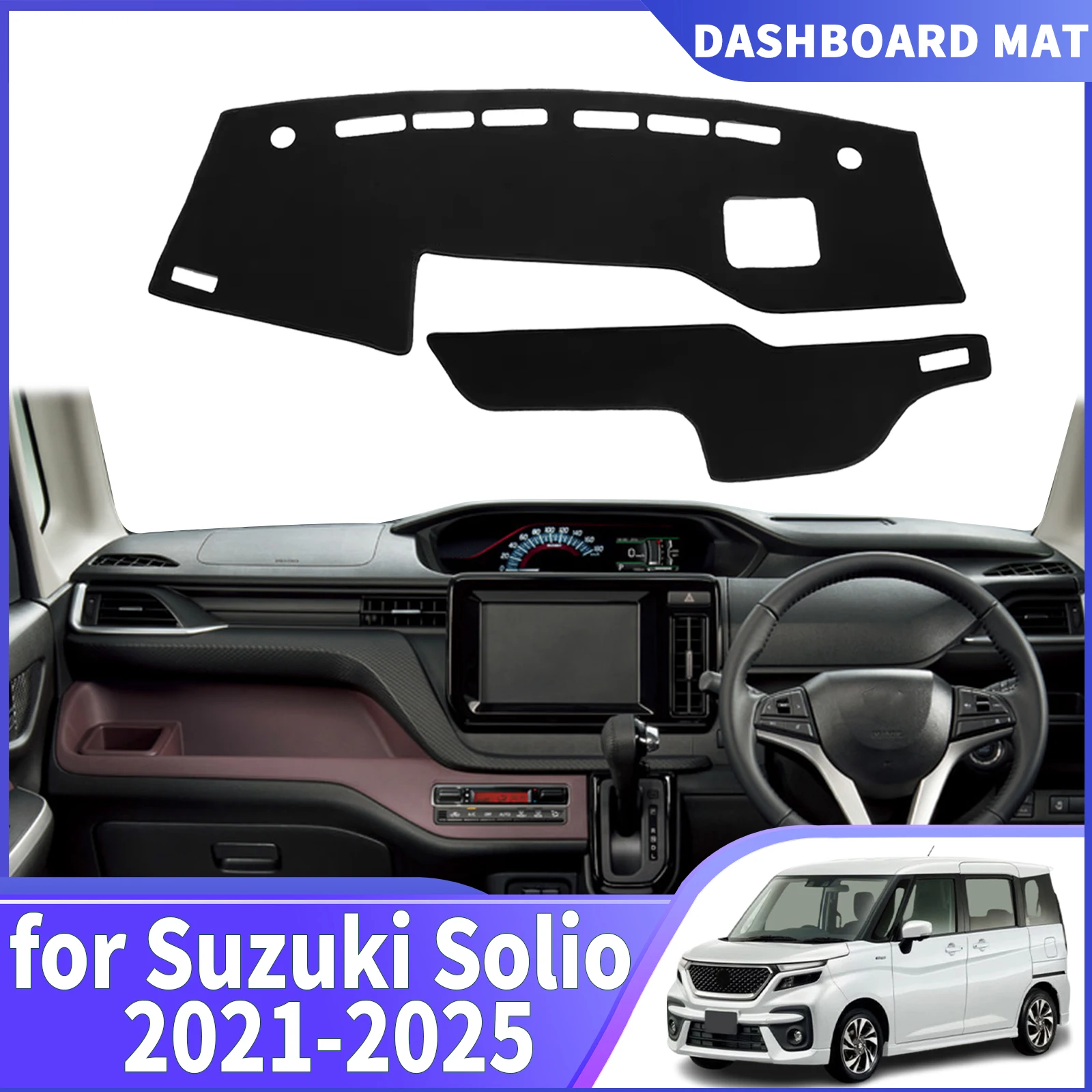 

fit for Suzuki Solio 2021 2022 2023 2024 2025 RHD Car DashMat Sunshade Dashmat Dashboard Cover Pad Protective Carpet Accessories