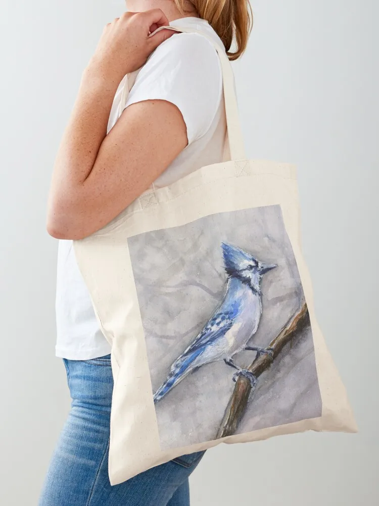 

Blue Jay Watercolor Tote Bag shopping cart bags Shopper handbag Canvas bag bag for beach
