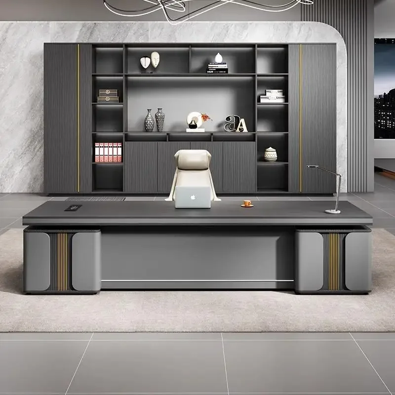 

Bedroom Luxury Modern Boss Office Desk Work Art Stand Up Filing Cabinets Office Desk Gadgets Storage Ufficio Salon Furniture