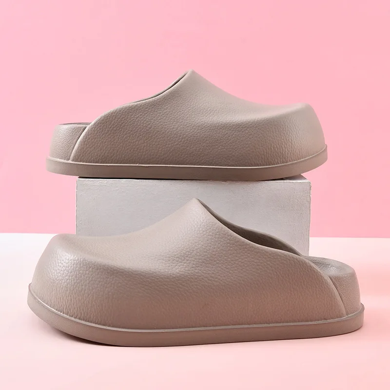 Thick Sole Indoor Street Slippers For Women Men Leisure House Shoes Soft EVA Couples Platform Sandals Kitchen Working Mulers