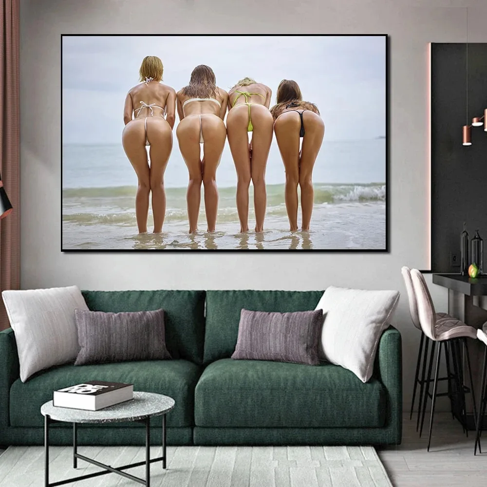 Modern Sexy Model Body Art Canvas Paintings Poster and Prints Wall Art Pictures for Living Room Home Decoration