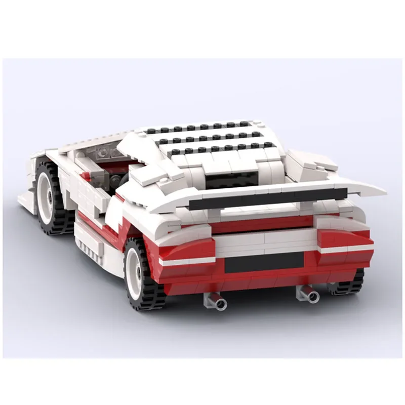 MOC-103388 Classic Movie Series Supercar Assembly Stitching Building Block Model• 771 Parts MOC Creative Building Block Toy