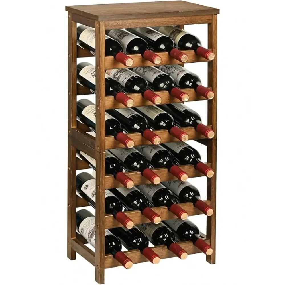 

Wine Rack Bamboo Wine Racks Cabinet Wine Storage Shelf For Pantry Kitchen Bar Natural