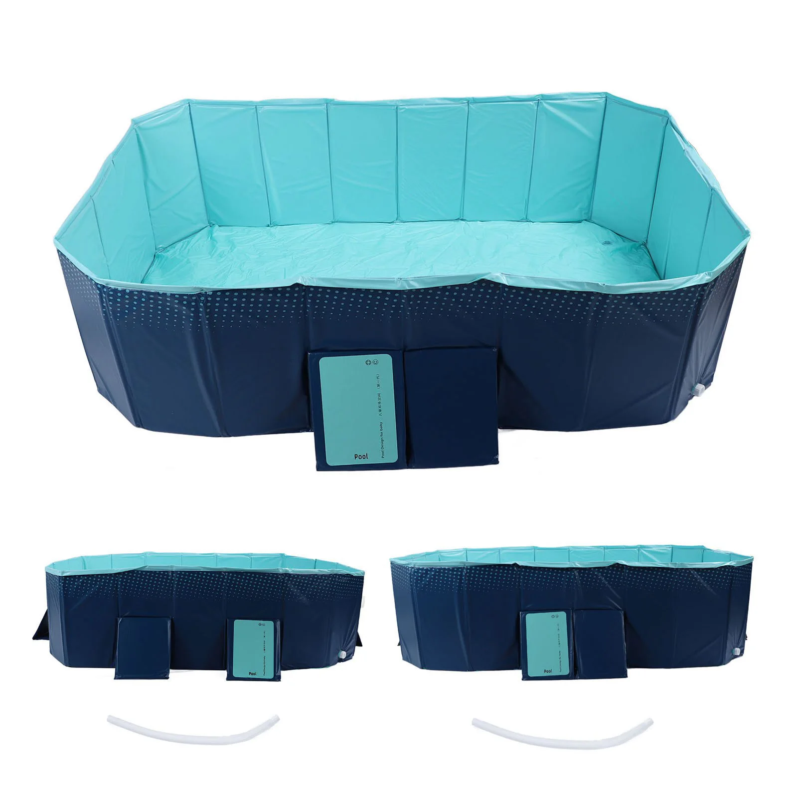 Foldable Pool Non Inflatable Thickened Wear Resistant Portable Swimming Pool for Outdoor Backyard Kids Dogs Foldable Kids Pool
