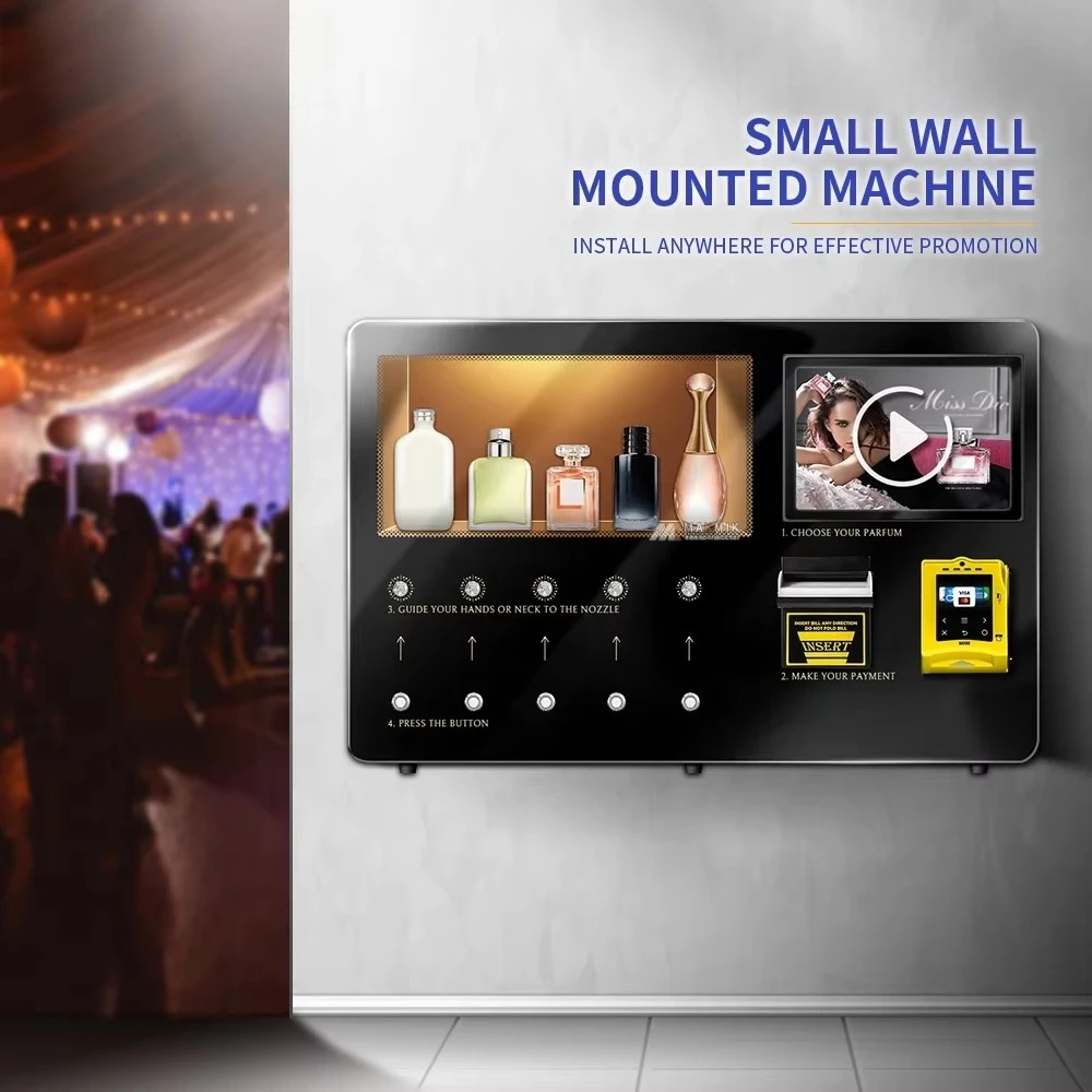 Functional Stylish Perfume Bar Vending Equipment OEM ODM Custom Service Long Service Life Applied In Upscale Cafe Lounge Space