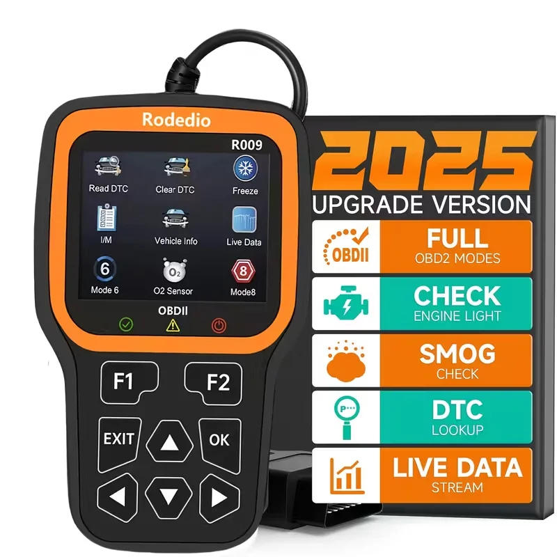 2025 جديد سيارة obd2 الماسح الضوئي أداة تشخيصية متعددة اللغات obdii سيارة جهاز قياس الجهد الكهربائي محرك خطأ رمز الماسح الضوئي قارئ رمز السيارة