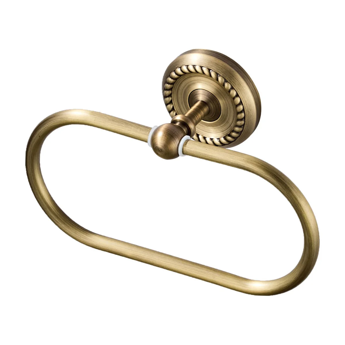 

Кольцо для полотенец для ванной комнаты, медь, прочный, толстый, овальный, в стиле ретро, настенный, подвесной, компактный держатель для полотенец для дома, отеля, ванной комнаты