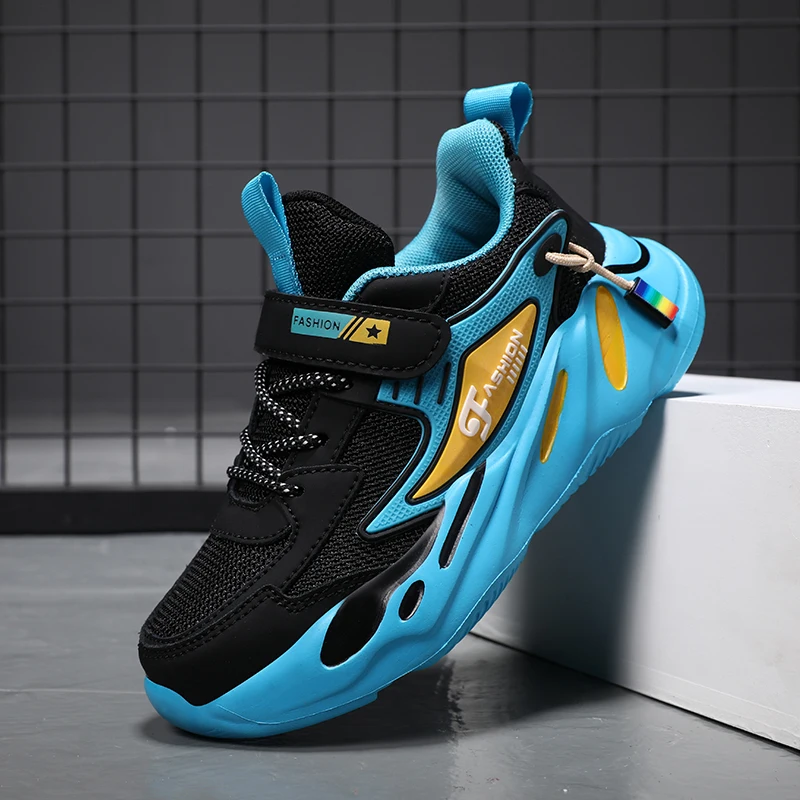 Nuove scarpe sportive da corsa traspiranti in rete 2024 bambini ragazze taglia 26-34 Sneakers per bambini per ragazzi scarpe da basket Casual piatte