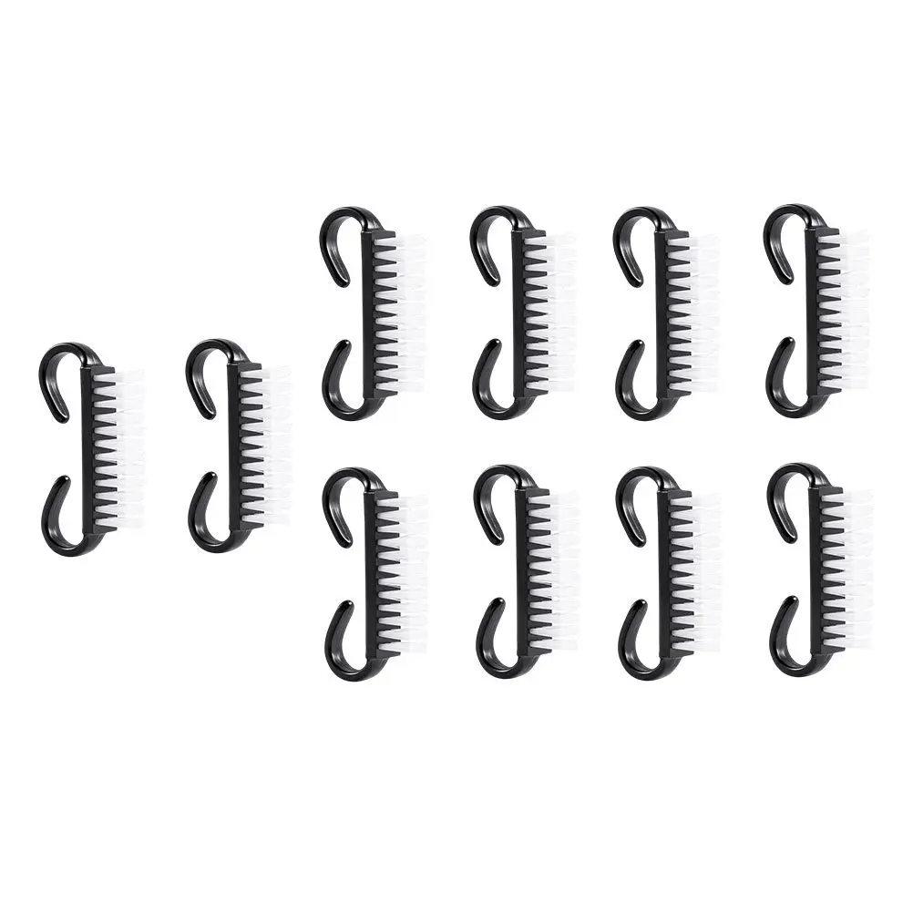 10 pcs Cow Horn Brush Manicure Cleaning Tool For Home Salon Durable Lightweight Fingernail Scrubber Nail Dust Removal Nail Art