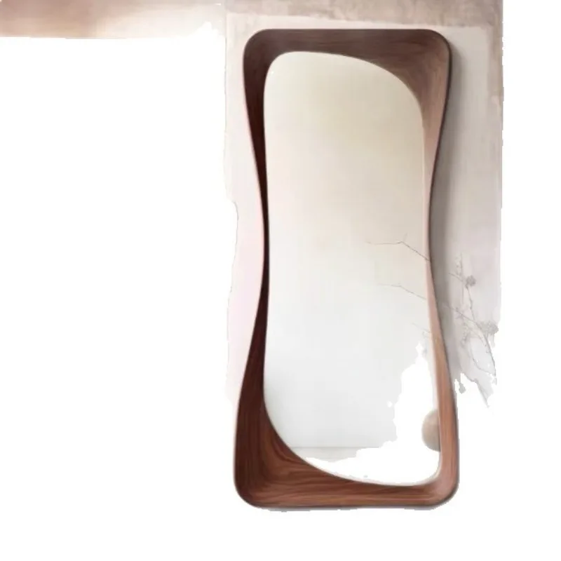 irregular full body floor mirror art decorative mirror light luxury living room bedroom creative special-shaped dressing mirror