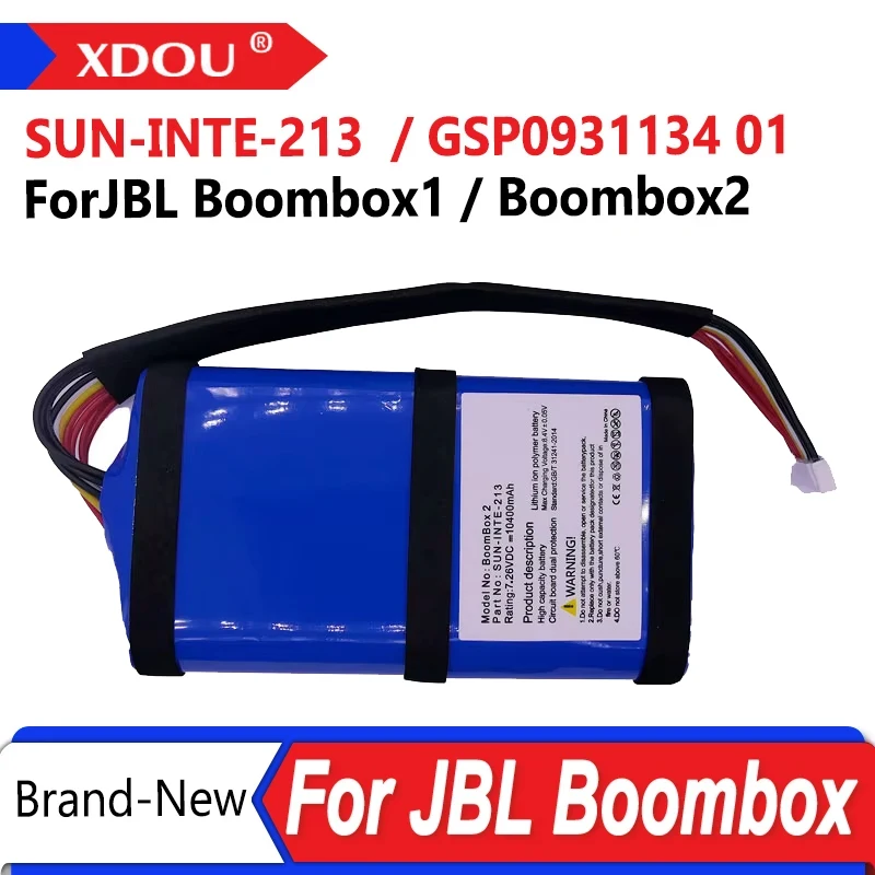 SUN-INTE-213 GSP0931134 01 Battery For JBL Boombox 2 Boombox2 Boombox 1 JEM3316 JEM3317 JEM3318 Speaker Replacement