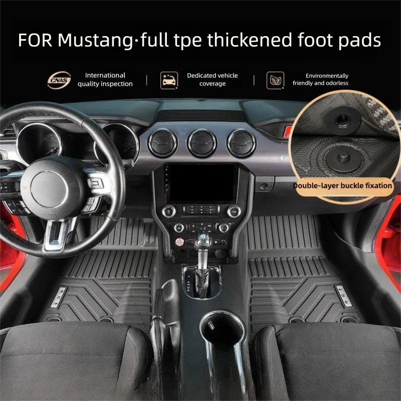 TPE Floor Mats For FORD Mustang 2 door Coupe Convertible 2015-2025 LHD ICEV full coverage accessories - view 2