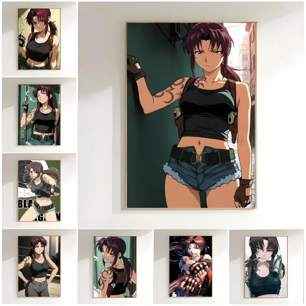 rebellious anime Black Lagoon Poster Classic Wall Art  Home Decor  Peel and Stick Unframed