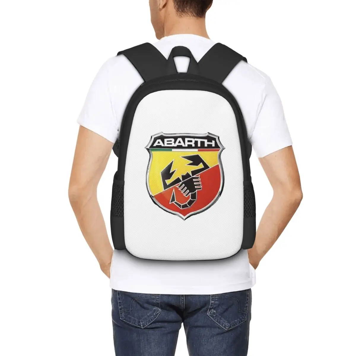 

Abarth C Cool Print Student Backpack School Bag Hiking Travel Daypack for Men Women Fashion Bookbag Shoulder Bags
