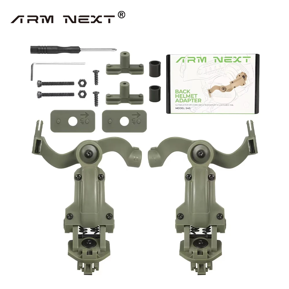 Imagem -04 - Tiro Fone de Ouvido Kit Suporte Multi-ângulo Rotação Capacete Ferroviário Adaptador Caber Ops Núcleo Arco e Equipe Wendy M-lok Ferroviário Fone de Ouvido Montagem