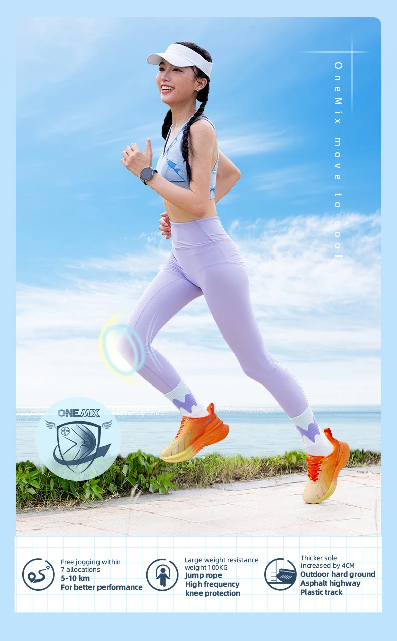 ONEMIX Bumper Elite Herren-Laufschuhe mit Dämpfung, robuste, rutschfeste Outdoor-Sportschuhe, Schnür-Sportschuhe für Marathon – Detail 8