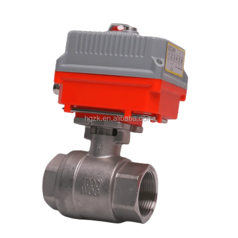 مشغل صمام الكرة الكهربائية أمازون نموذج جديد ساخن 2 طريقة SS 304 316 مشغل صمام كروي كهربائي من الفولاذ المقاوم للصدأ