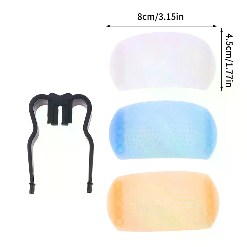 3-in-1-Diffusorabdeckung für Kamera-Diffusorabdeckung. 3 Color Up Flash-Diffusorabdeckung für Kameras. Diffusorabdeckung