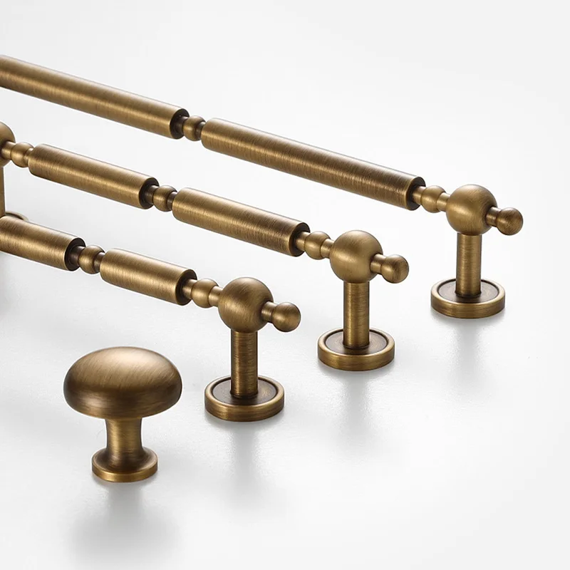 Brass Cabinet Handles Gold Bronze Chrome Drawer Knobs Silver Wardrobe Pull Bar Furniture Door Ball Handle Knob