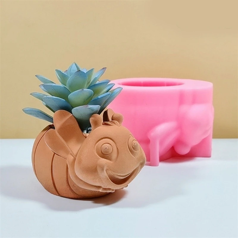 Versatile Lovely Bees Silicone Mould Tool for Fashion Enthusiasts Create Personalize Flower Pots and Desk Organizers image 3