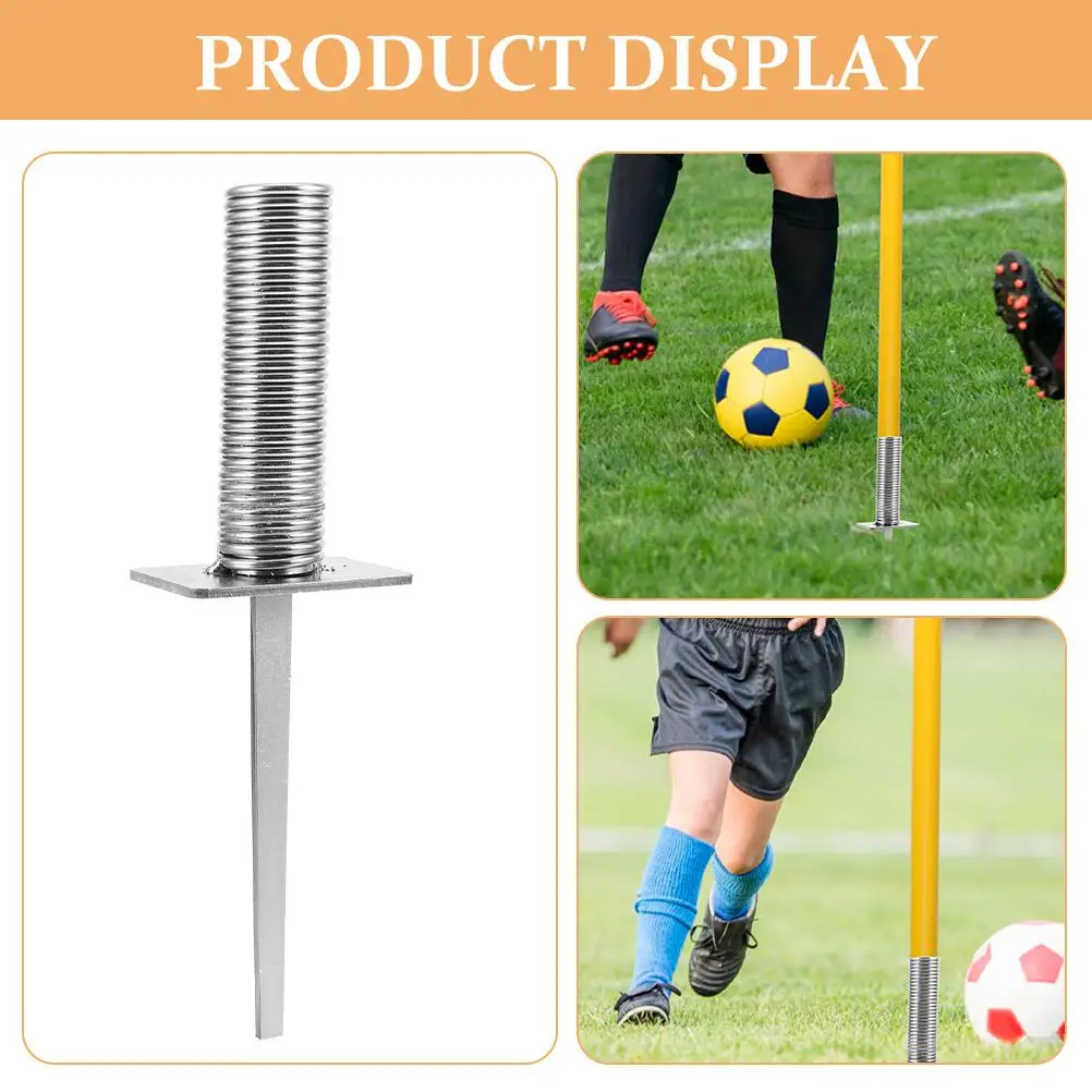 4 Pcs Spring Floor Nails Corner Flag Base Soccer Training Ground Spike Accessory Mount