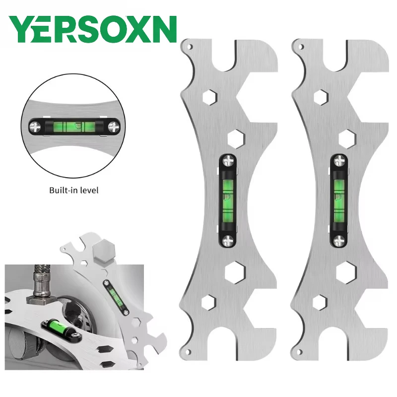 Multifunctional Wrench Bend Angle Leveling Wrench Shower Faucet Universal Repair Wrench Bathroom Maintenance and Installation