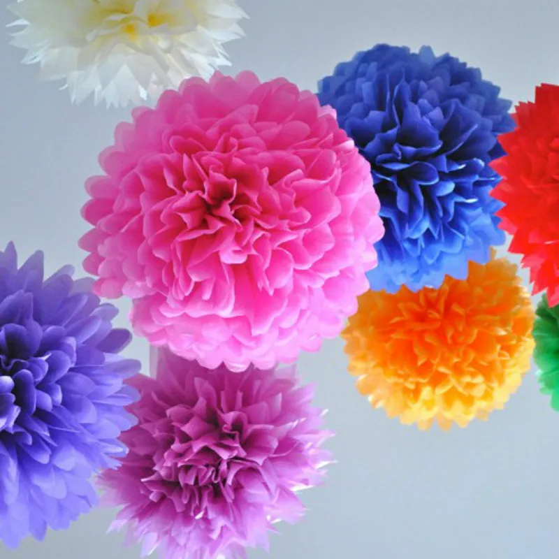 Wedding Decoration Events Accessories 35 Cm Decorative Color Paper Flowers Ball 10pcs/lot