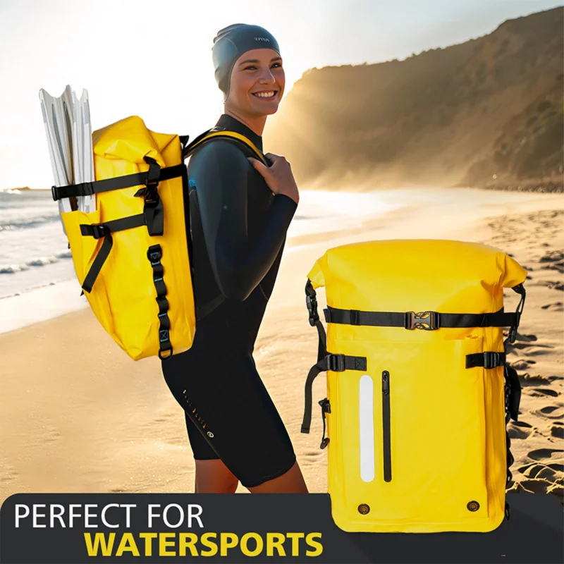 30 لتر حقيبة غوص كبيرة السعة مقاومة للماء حقيبة ظهر للغطس معدات فصل جاف ورطب للسباحة وتتبع الأنهار