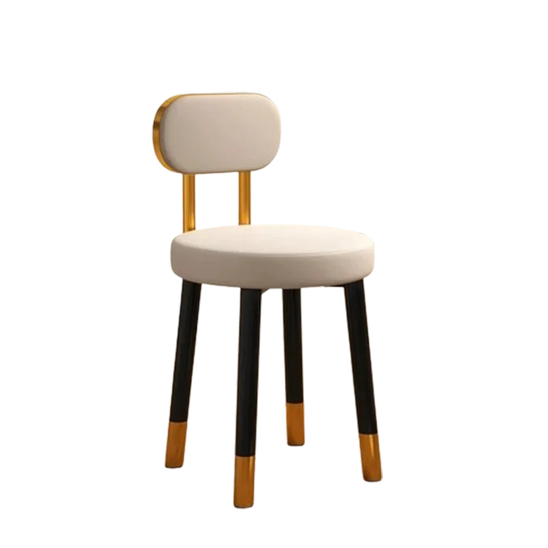 Back Metal Girls Vanity Chair Modern Simple Women Nordic Puffs Vanity Chair Taboret Gold Petit Meuble Luxury Home Furniture