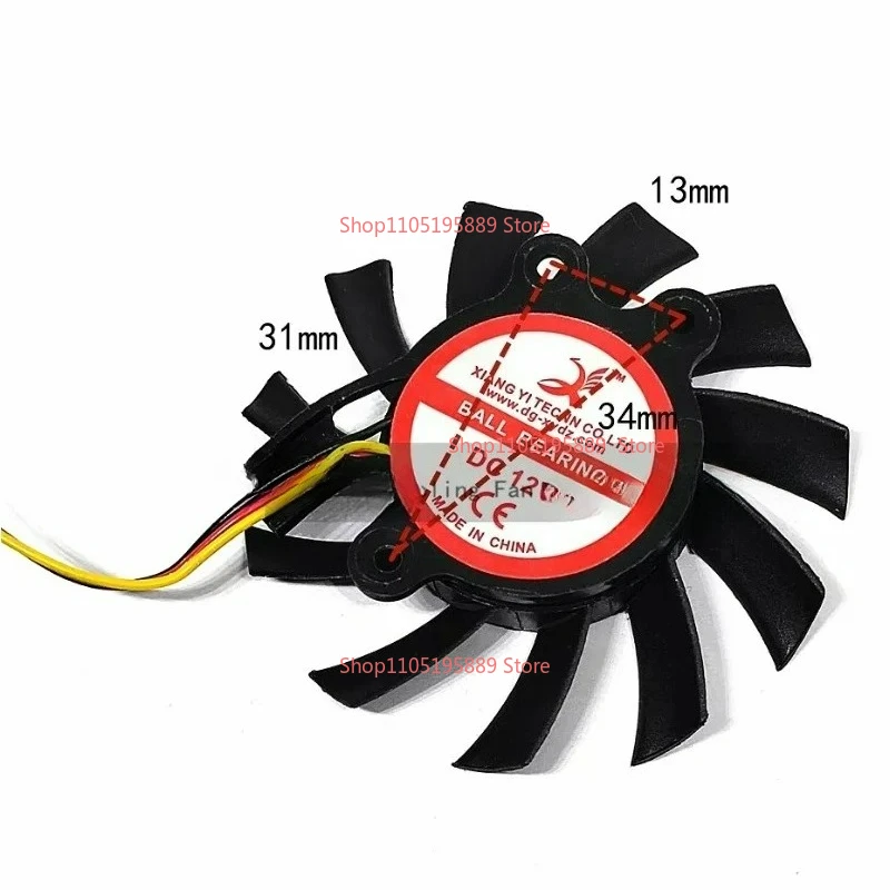 New CPU Fan for DFS601012L 16W 12V Diameter 55MM Hole Spacing 34*31*13MM Cooling Fan